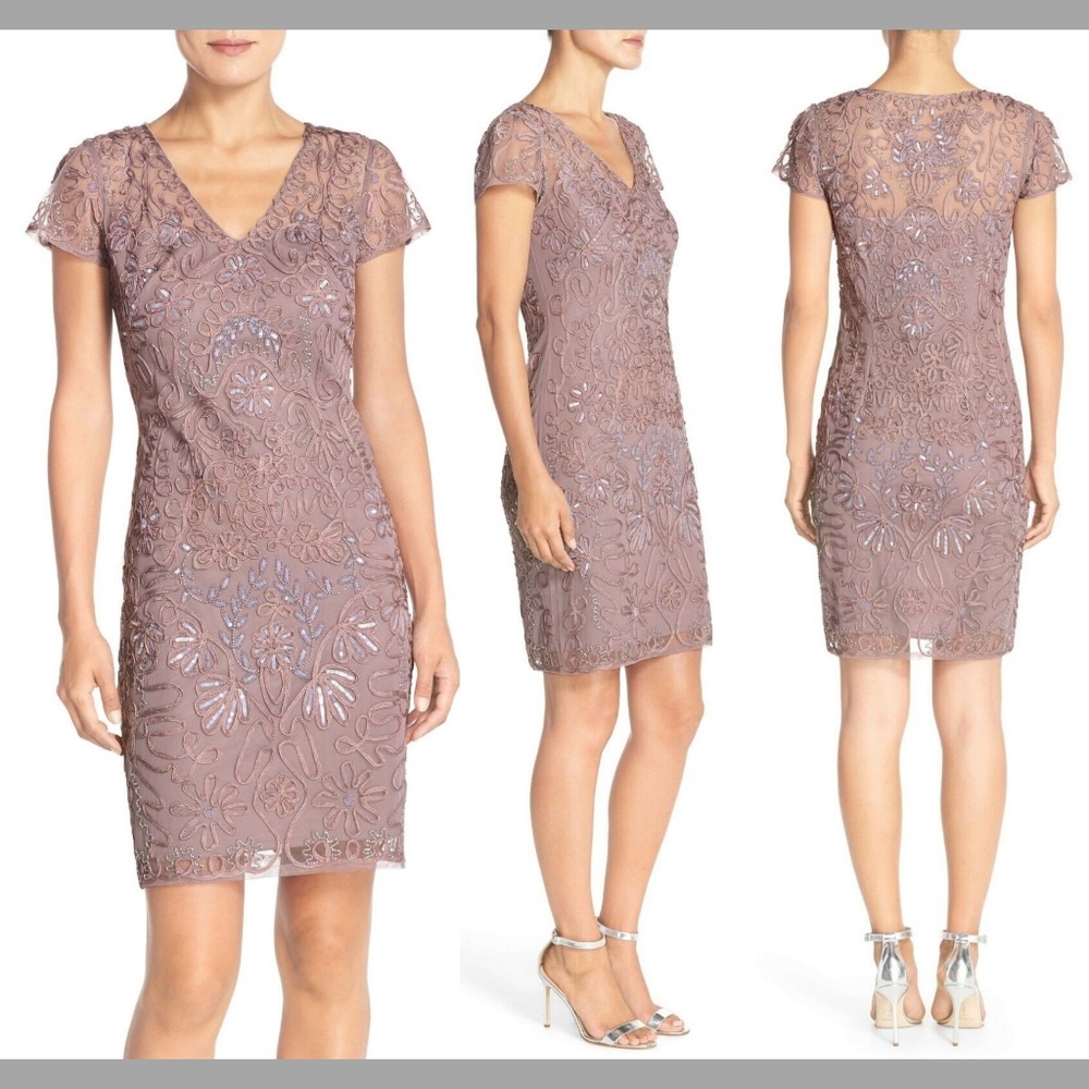 NEW $248‎ JS Collections Embellished Soutache Sheath Dress [SZ 6 ]